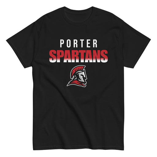 Porter High School Spartans Black Classic Unisex T-shirt 024