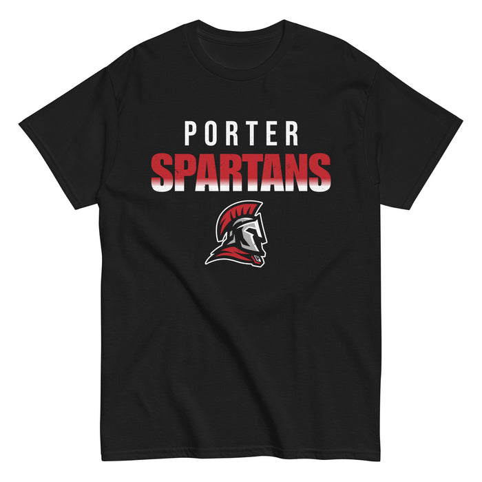 Porter High School Spartans Black Classic Unisex T-shirt 024