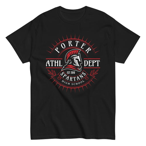 Porter High School Spartans Black Classic Unisex T-shirt 201