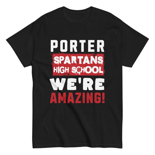 Porter High School Spartans Black Classic Unisex T-shirt 231