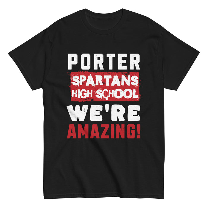 Porter High School Spartans Black Classic Unisex T-shirt 231