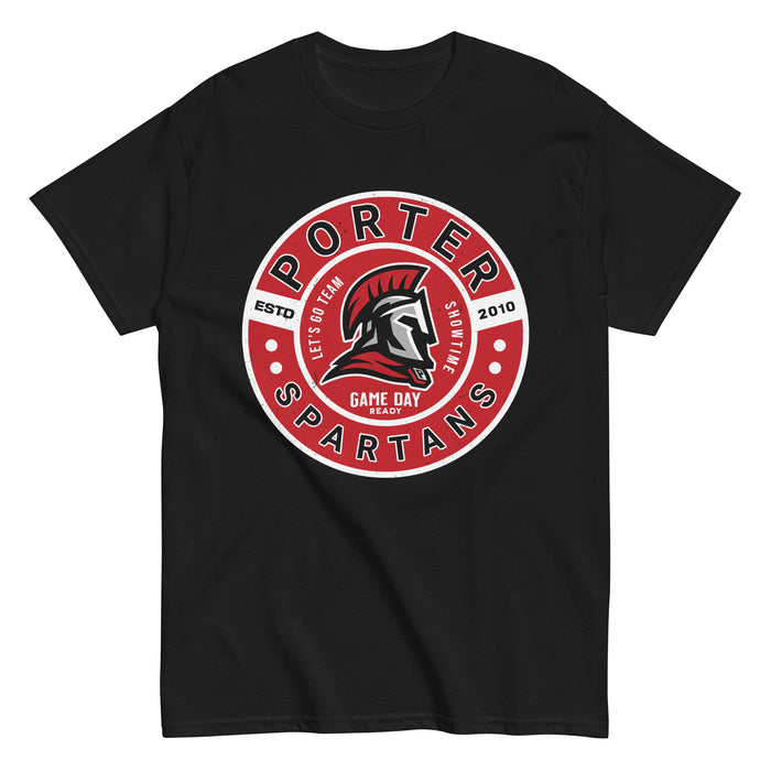 Porter High School Spartans Black Classic Unisex T-shirt 239