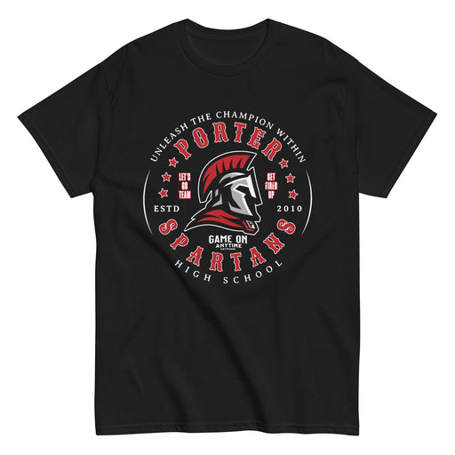 Porter High School Spartans Black Classic Unisex T-shirt 214