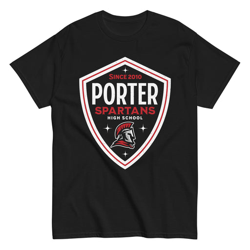 Porter High School Spartans Black Classic Unisex T-shirt 225