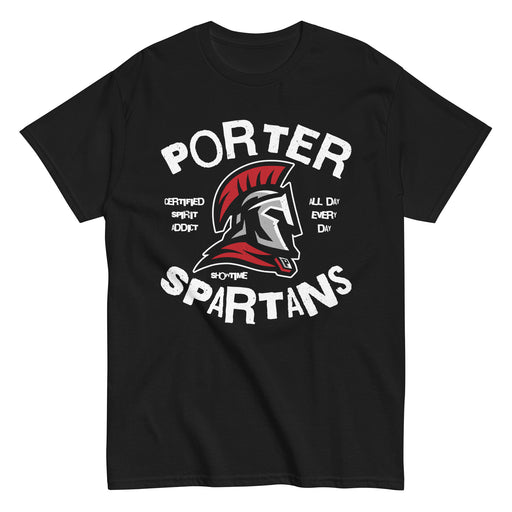 Porter High School Spartans Black Classic Unisex T-shirt 228