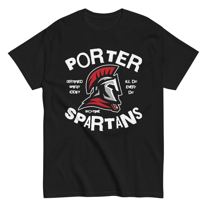 Porter High School Spartans Black Classic Unisex T-shirt 228