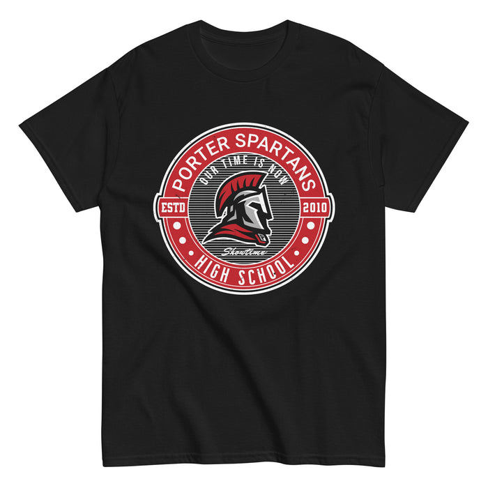 Porter High School Spartans Black Classic Unisex T-shirt 224