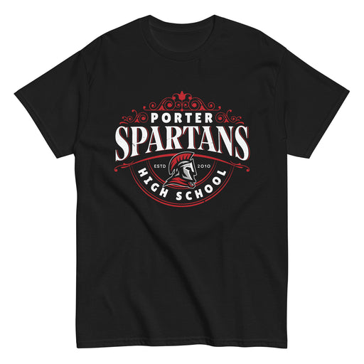 Porter High School Spartans Black Classic Unisex T-shirt 211