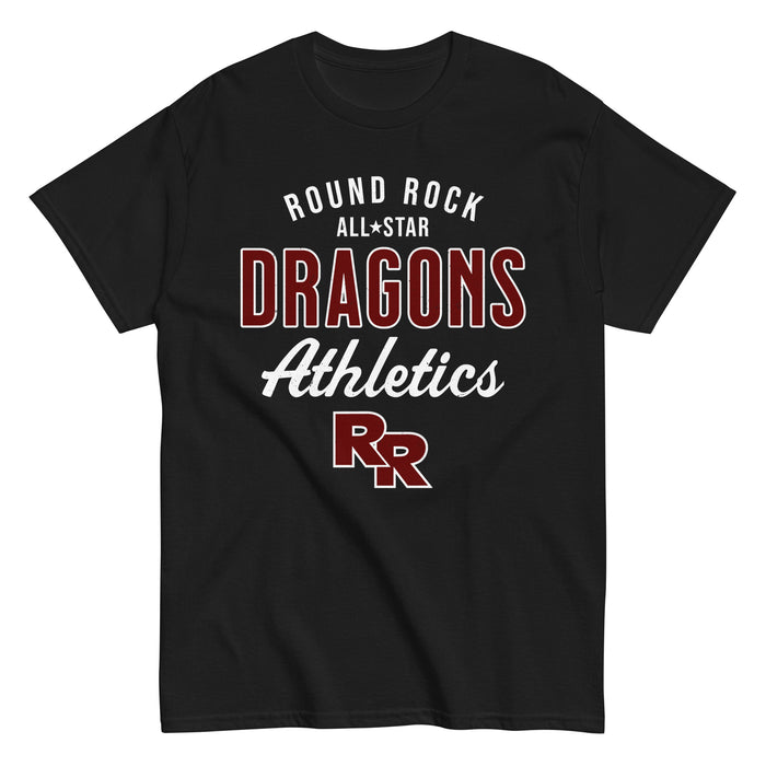 Round Rock High School Dragons Black Classic Unisex T-shirt 034