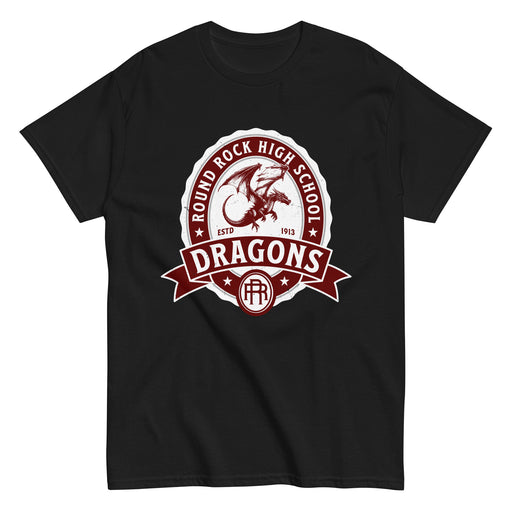 Round Rock High School Dragons Black Classic Unisex T-shirt 212