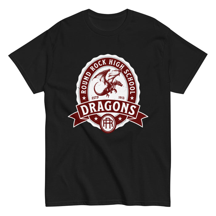 Round Rock High School Dragons Black Classic Unisex T-shirt 212