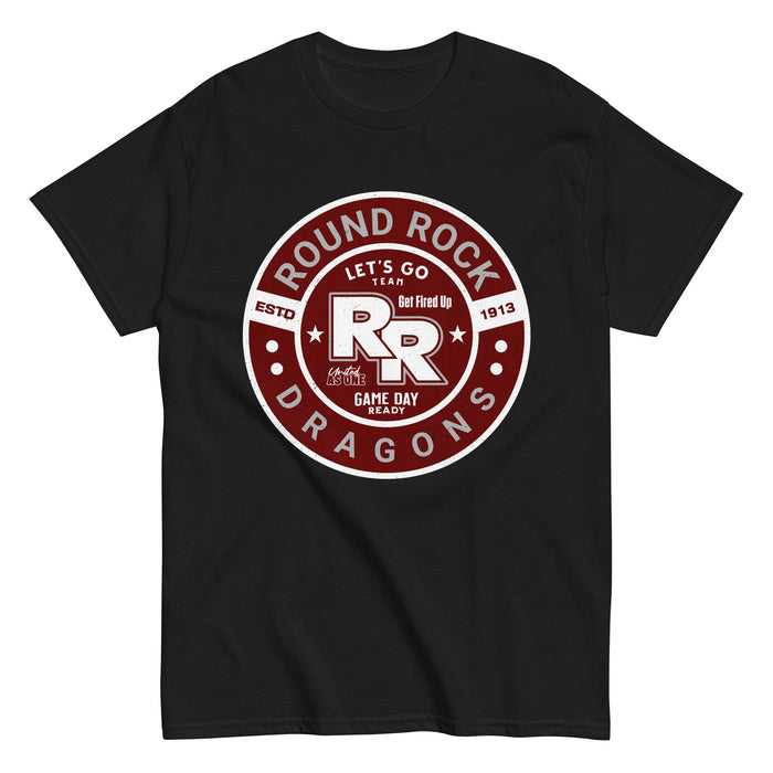 Round Rock High School Dragons Black Classic Unisex T-shirt 239