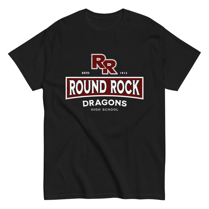 Round Rock High School Dragons Black Classic Unisex T-shirt 202