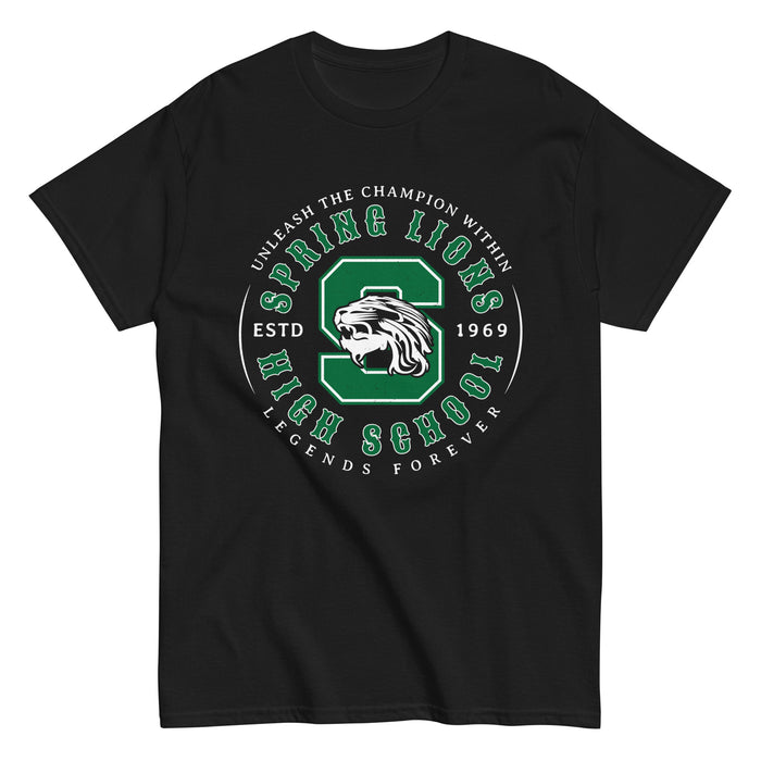 Spring High School Lions Black Classic Unisex T-shirt 214