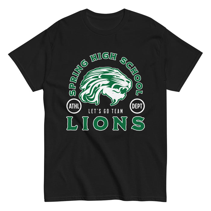 Spring High School Lions Black Classic Unisex T-shirt 208