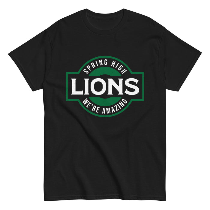 Spring High School Lions Black Classic Unisex T-shirt 011