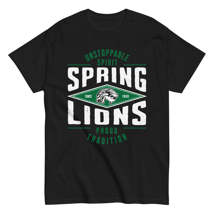 Spring High School Lions Black Classic Unisex T-shirt 210