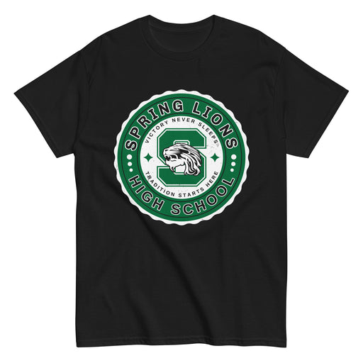 Spring High School Lions Black Classic Unisex T-shirt 216