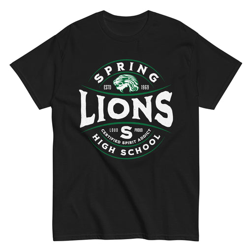 Spring High School Lions Black Classic Unisex T-shirt 218