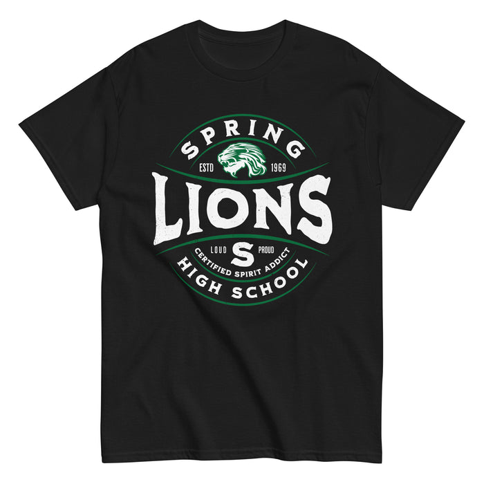 Spring High School Lions Black Classic Unisex T-shirt 218