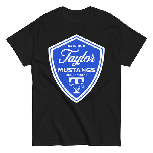 Taylor High School Mustangs Black Classic Unisex T-shirt 225