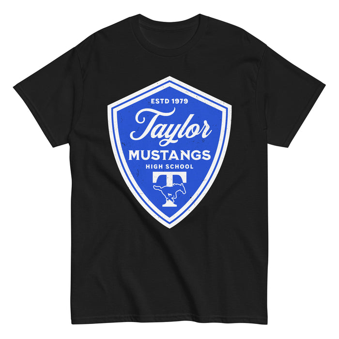 Taylor High School Mustangs Black Classic Unisex T-shirt 225