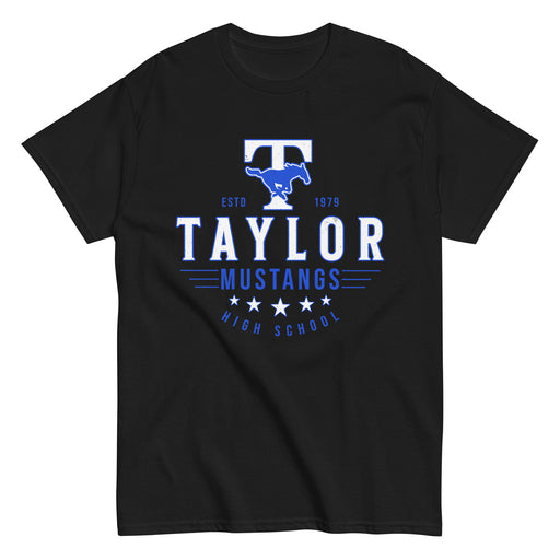 Taylor High School Mustangs Black Classic Unisex T-shirt 217