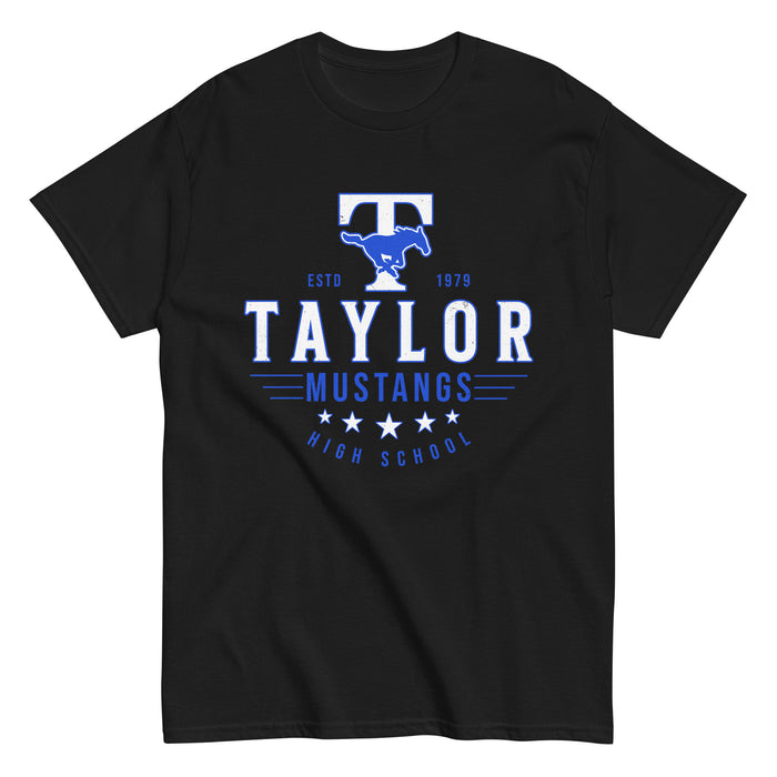 Taylor High School Mustangs Black Classic Unisex T-shirt 217