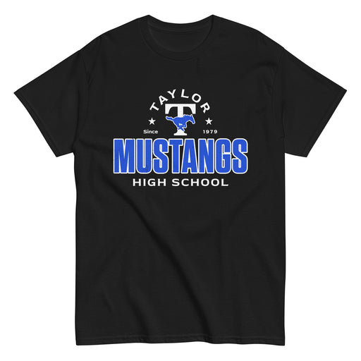 Taylor High School Mustangs Black Classic Unisex T-shirt 222