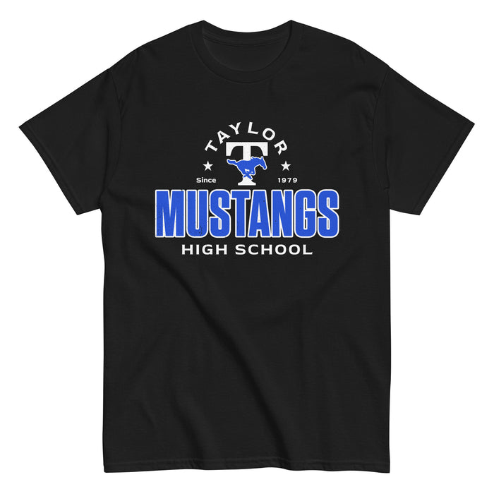 Taylor High School Mustangs Black Classic Unisex T-shirt 222