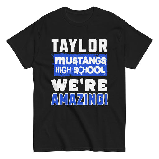 Taylor High School Mustangs Black Classic Unisex T-shirt 231