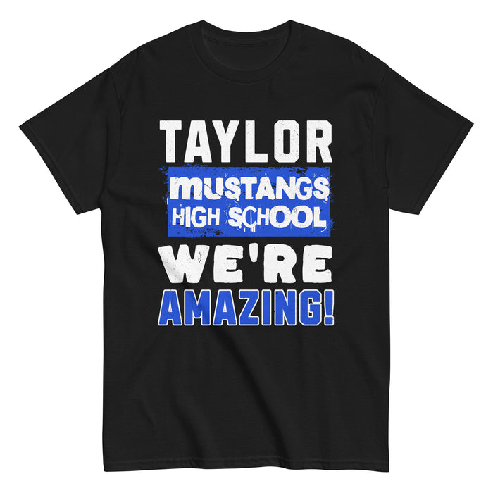 Taylor High School Mustangs Black Classic Unisex T-shirt 231