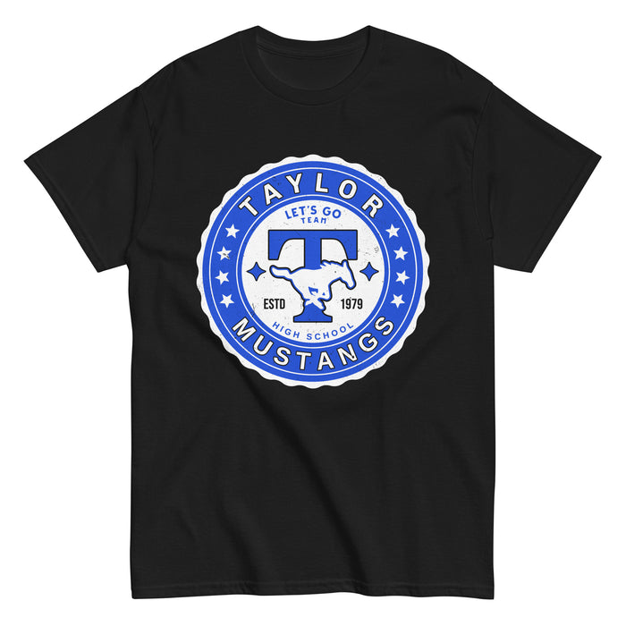 Taylor High School Mustangs Black Classic Unisex T-shirt 216