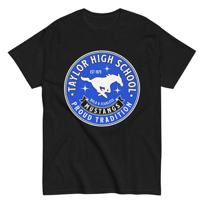 Taylor High School Mustangs Black Classic Unisex T-shirt 215