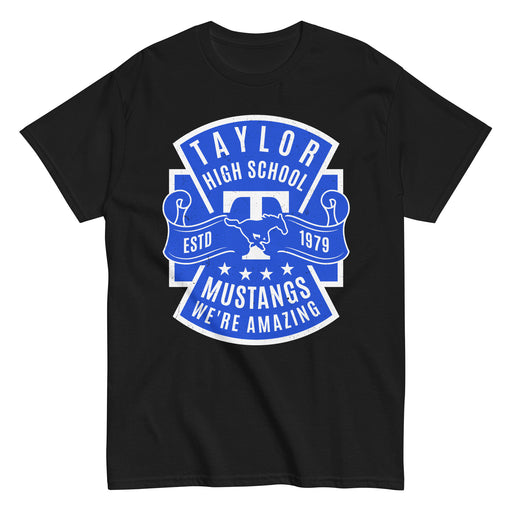 Taylor High School Mustangs Black Classic Unisex T-shirt 207