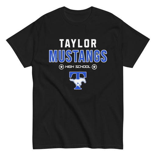 Taylor High School Mustangs Black Classic Unisex T-shirt 003