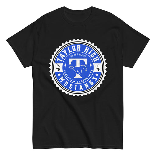 Taylor High School Mustangs Black Classic Unisex T-shirt 203