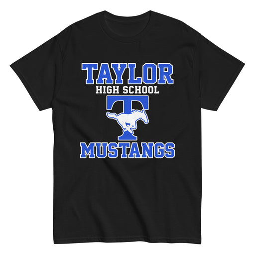 Taylor High School Mustangs Black Classic Unisex T-shirt 006