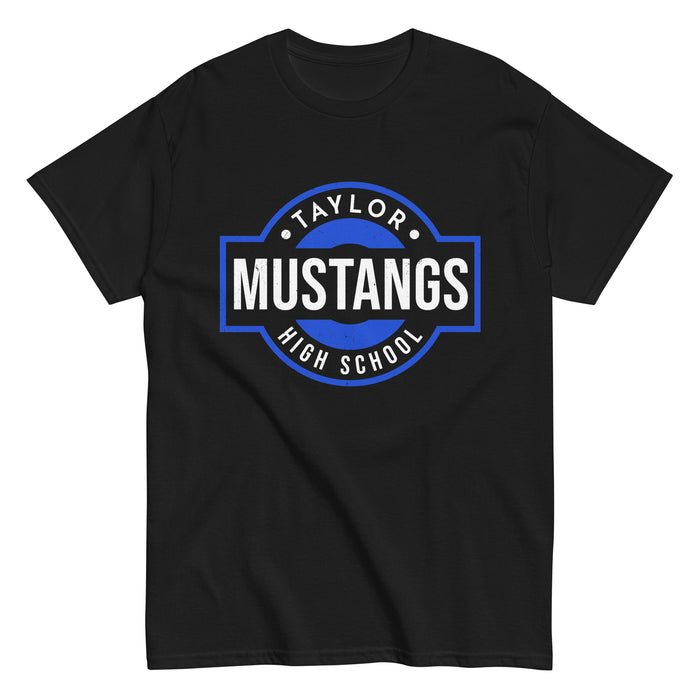 Taylor High School Mustangs Black Classic Unisex T-shirt 011