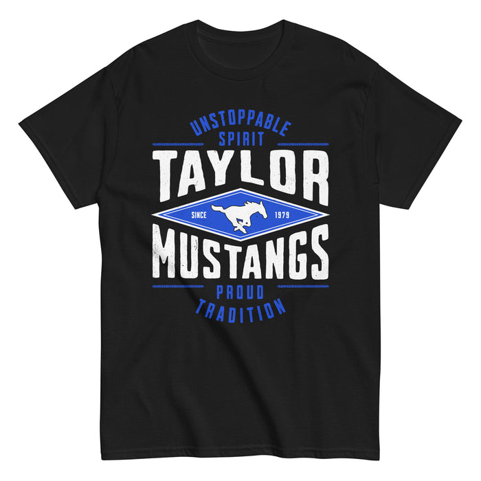 Taylor High School Mustangs Black Classic Unisex T-shirt 210