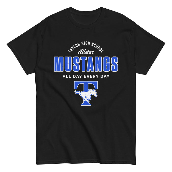Taylor High School Mustangs Black Classic Unisex T-shirt 040
