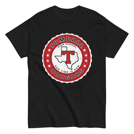 Tomball High School Cougars Classic Unisex Black T-shirt 216