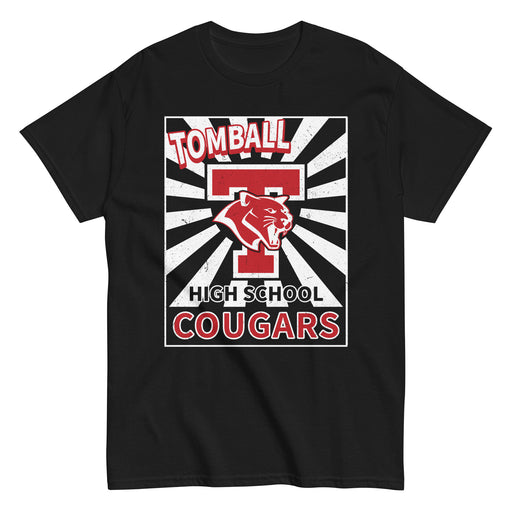 Tomball High School Cougars Classic Unisex Black T-shirt 226