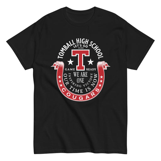 Tomball High School Cougars Classic Unisex Black T-shirt 229