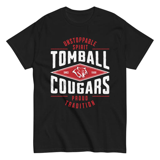 Tomball High School Cougars Classic Unisex Black T-shirt 210