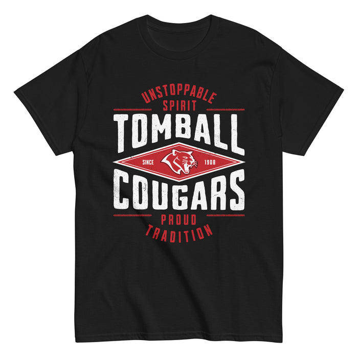 Tomball High School Cougars Classic Unisex Black T-shirt 210