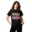Woman wearing Tomball High School Cougars Classic Unisex Black T-shirt 210