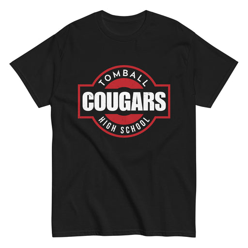 Tomball High School Cougars Classic Unisex Black T-shirt 011