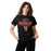 Woman wearing Tomball High School Cougars Classic Unisex Black T-shirt 040
