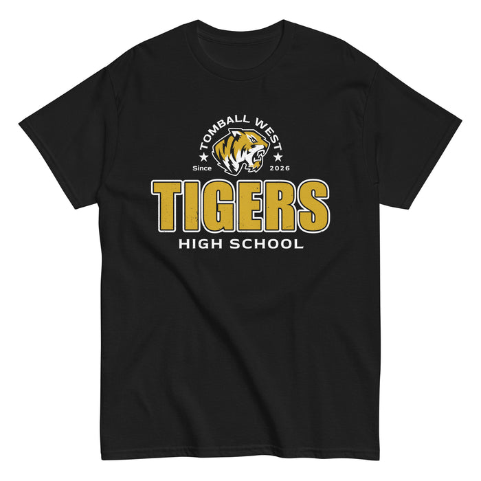 Tomball West High School Tigers Black Classic Unisex T-shirt 222